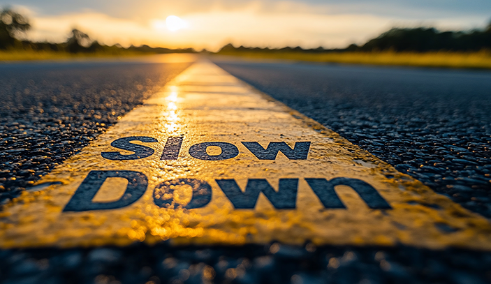 SLOW DOWN THAT'S THE RAID WAY